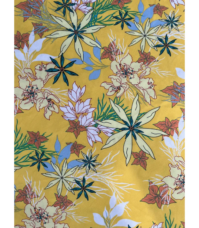 Front view of Mazza Fabric, showcasing its smooth texture and elegant drape, ideal for women’s dresses and tops.