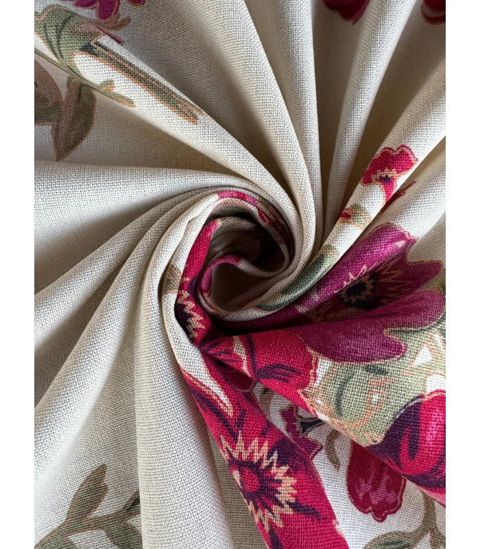 Close-up of Linen Fabric for Women’s Dresses Tops and Skirts showcasing its smooth texture and soft feel.