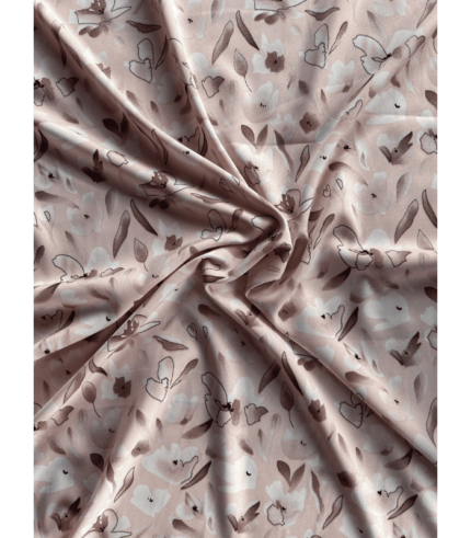 Close-up of Mazza Fabric, silky soft and smooth to the touch, perfect for women’s dresses and tops.