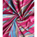 Close-up of Mazza Fabric, silky soft and smooth to the touch, perfect for women’s dresses and tops.