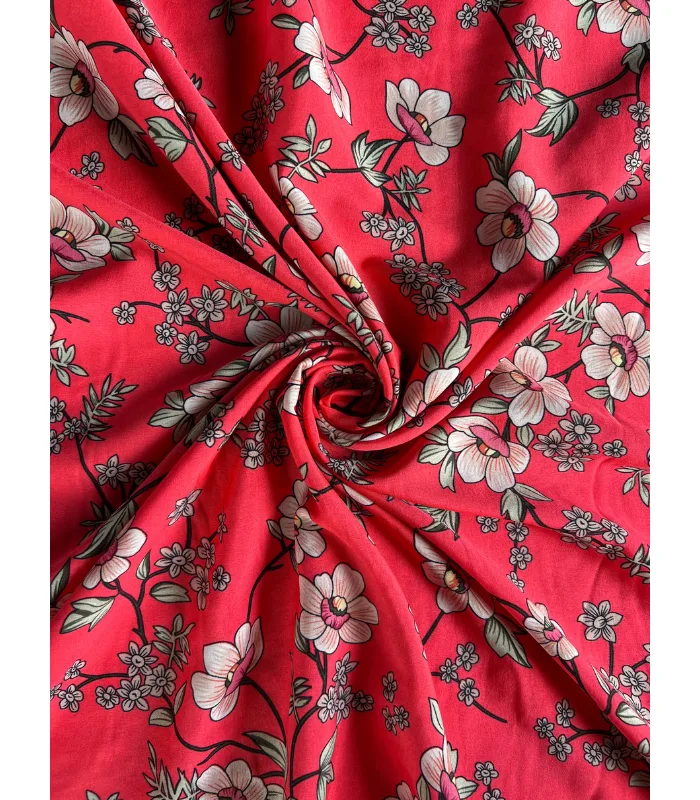 Close-up of Mazza Fabric, silky soft and smooth to the touch, perfect for women’s dresses and tops.