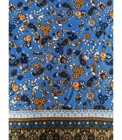 Close-up of Viscose 40S Fabric for Women’s Dresses Tops and Men’s Shirts showcasing its smooth texture and soft feel.