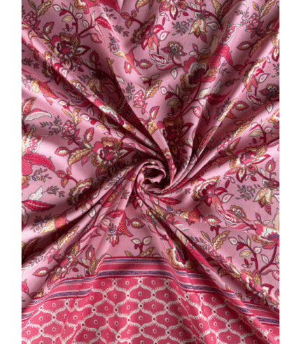 Close-up of Viscose 40S Fabric for Women’s Dresses Tops and Men’s Shirts showcasing its smooth texture and soft feel.