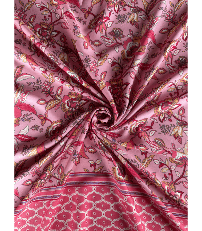 Close-up of Viscose 40S Fabric for Women’s Dresses Tops and Men’s Shirts showcasing its smooth texture and soft feel.