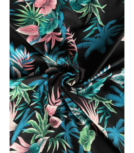 Close-up of Viscose 40S Fabric for Women’s Dresses Tops and Men’s Shirts showcasing its smooth texture and soft feel.