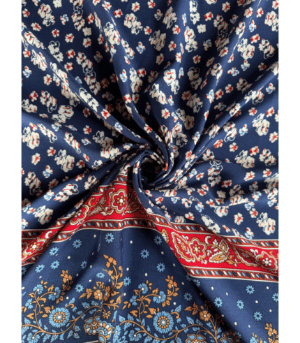 Close-up of Viscose 40S Fabric for Women’s Dresses Tops and Men’s Shirts showcasing its smooth texture and soft feel.