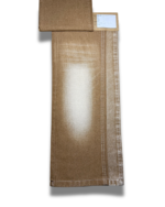 11/11.7 Oz Khaki Denim Fabric sample showing faded wash effects and stitching details, SKU PRD-6.