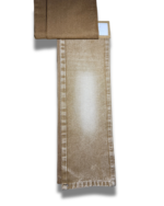 11/11.7 Oz Khaki Denim Fabric sample showing faded wash effects and stitching details, SKU PRD-6.