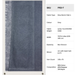 11/11.7 Oz Grey Denim Fabric sample showing faded wash effects and stitching details, SKU PRD-7.